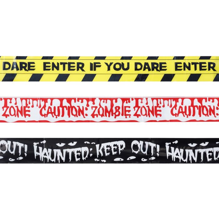 Halloween-Sperrbänder-Set 3x - 3 m x 6,5 cm