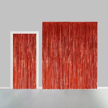 Oranger Glimmervorhang - 100 x 240 cm