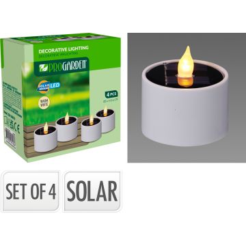 Solar Teelichter 4 stk. mit blinkender LED