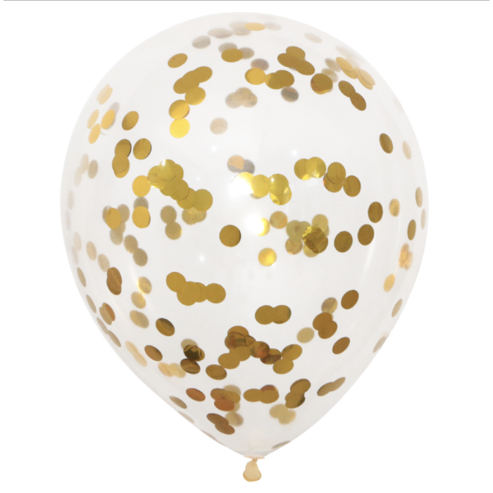 Ballon mit Goldkonfetti - 30 cm