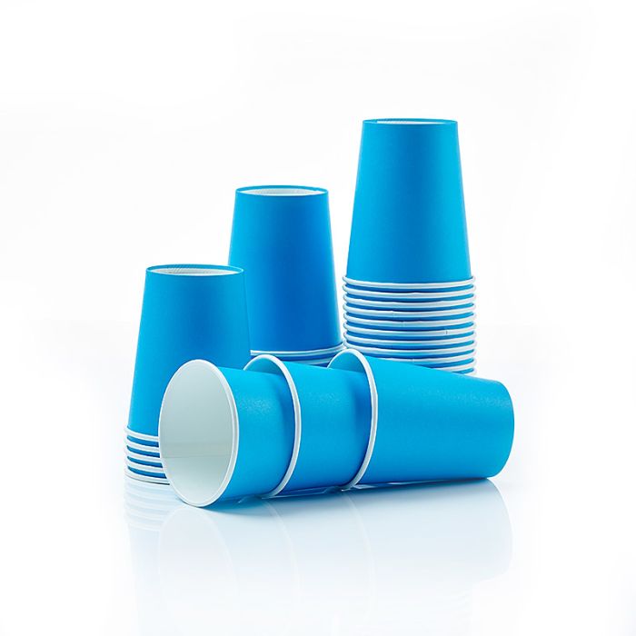 0,25 l. Blaue Pappbecher 50x 