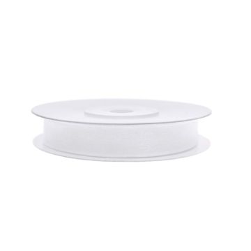 Weißes Chiffonband - 6 mm x 25 m