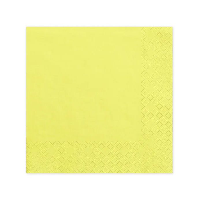 Gelbe Servietten 20x - 33x33 cm