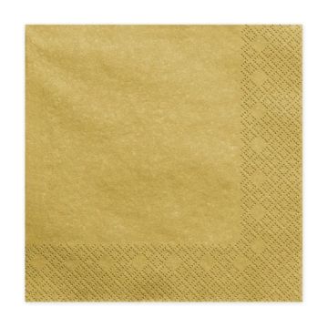 3-lagige goldene Servietten 20x - 33x33 cm