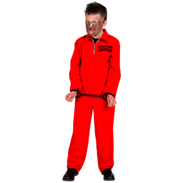 Rotes Gefängniskostüm für Kinder