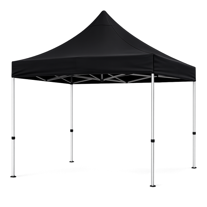 Outdoor starker Pavillon 3x3 m schwarz - 19,5 kg