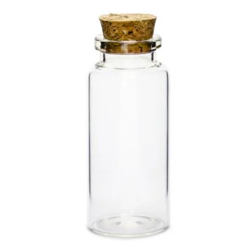 Glasbehälter mit Korkverschluss 12x - 35 ml