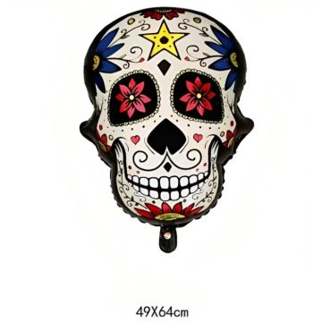 Aufblasbarer Day of the Dead Schädel mit Sternenmuster