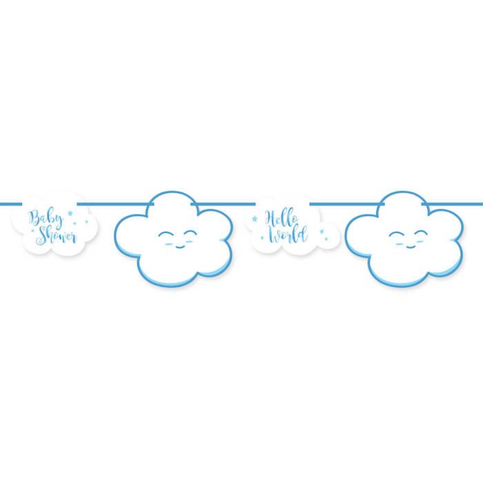 Babyshower Girlande Blau - 4 m