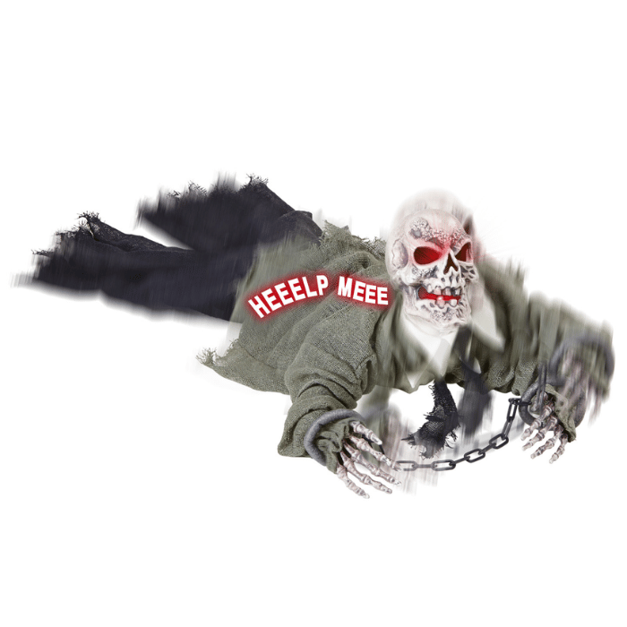 Krabbelndes Skelett Sensor Bewegung, Sound, Licht - 80 cm