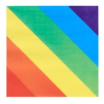 Servietten mit Regenbogenfarben Pride - 20x