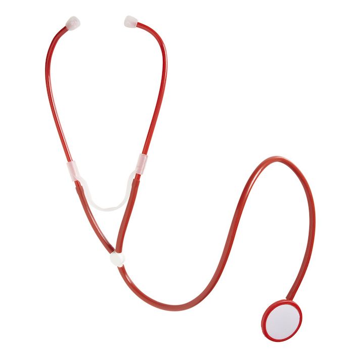 Rotes Krankenpfleger-Stethoskop