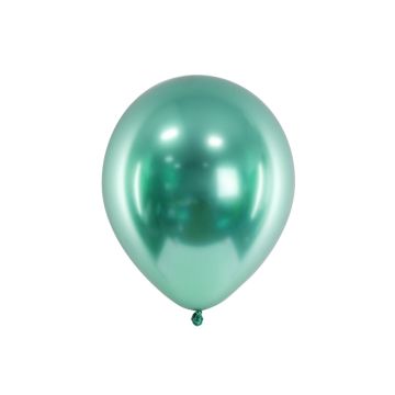 Grüne chrome Ballons 10x - 30 cm