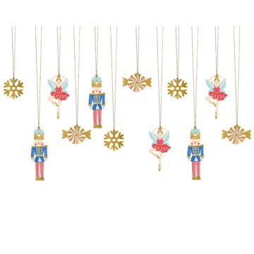 Geschenktags mit Nussknacker-Motiven 12x