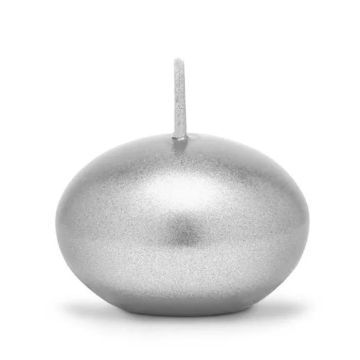 Schwimmende Kerzen Metallic Silber 5x - 4 cm