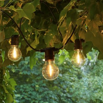 Lichterkette 5 Meter mit 10x wasserfesten Glühbirnen