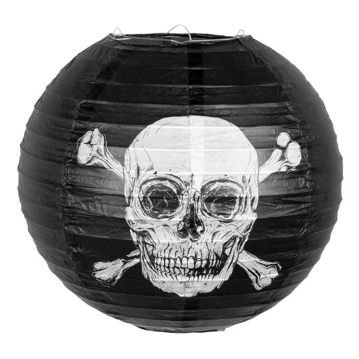 Papierlaterne mit Totenkopf - Ø 25 cm