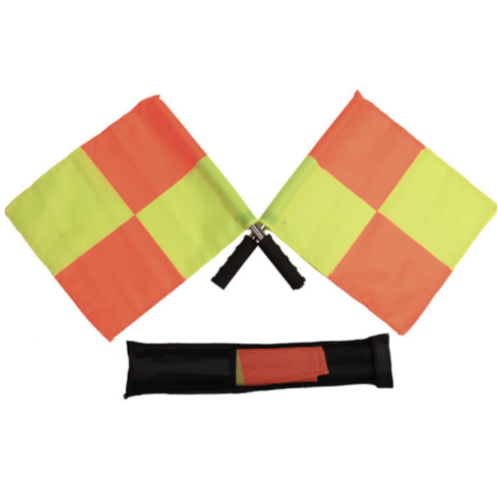 Schiedsrichter-Flaggen-Set 2x 45x45 cm