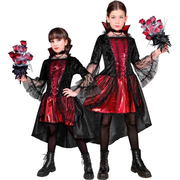 Vampirkleid für Mädchen mit Choker