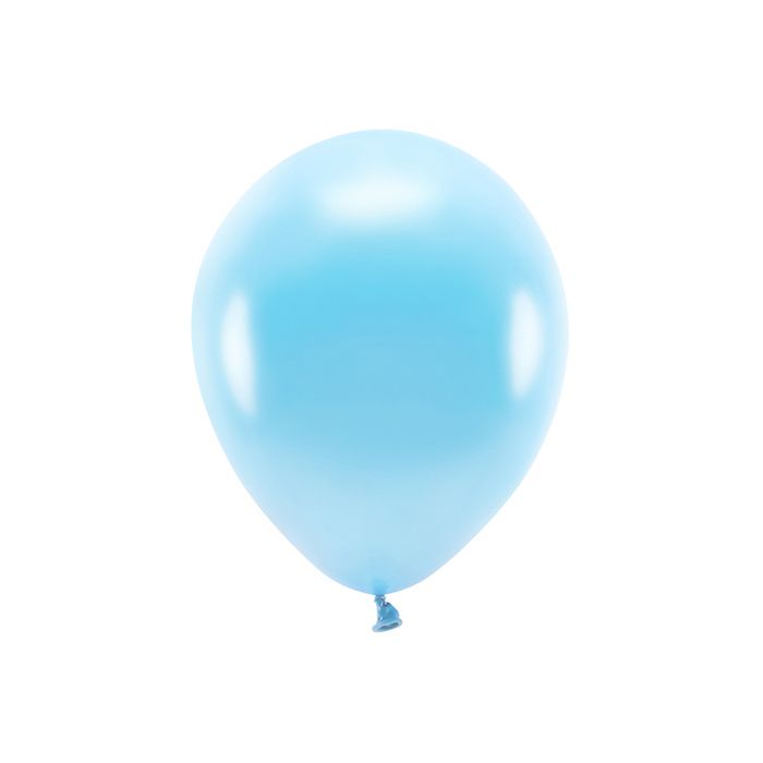 Metallic hellblaue Ballons 10 x - 30cm