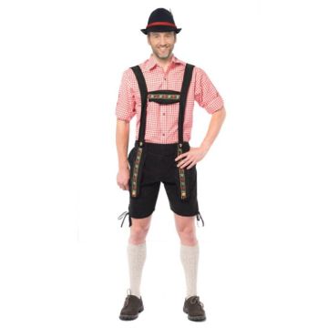 Tiroler Lederhosen Hose Johann kurz schwarz