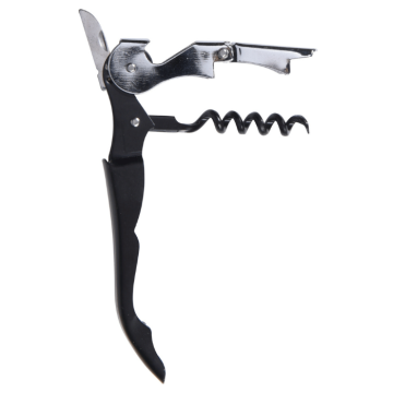Korkenzieher schwarz 3 Funktionen - 12 cm