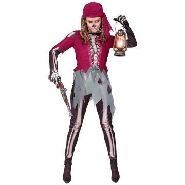 Zombie-Piratin Kostüm für Damen