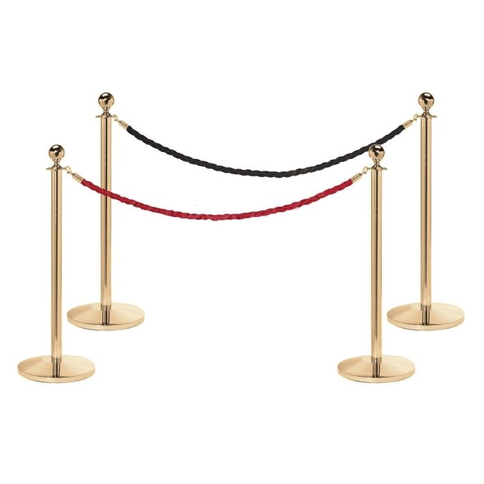 VIP Absperrpfosten Gold 100 cm Edelstahl