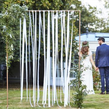 Weißes Hochzeitsband - 80 Meter