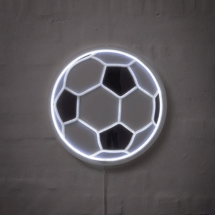 Fußball neon LED Schild - 32 cm