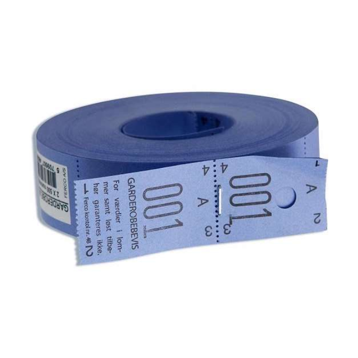 Garderobe Nummern Blau von 001-500
