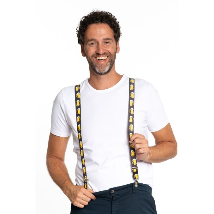 Hosenträger mit Biermotiven Einheitsgröße unisex