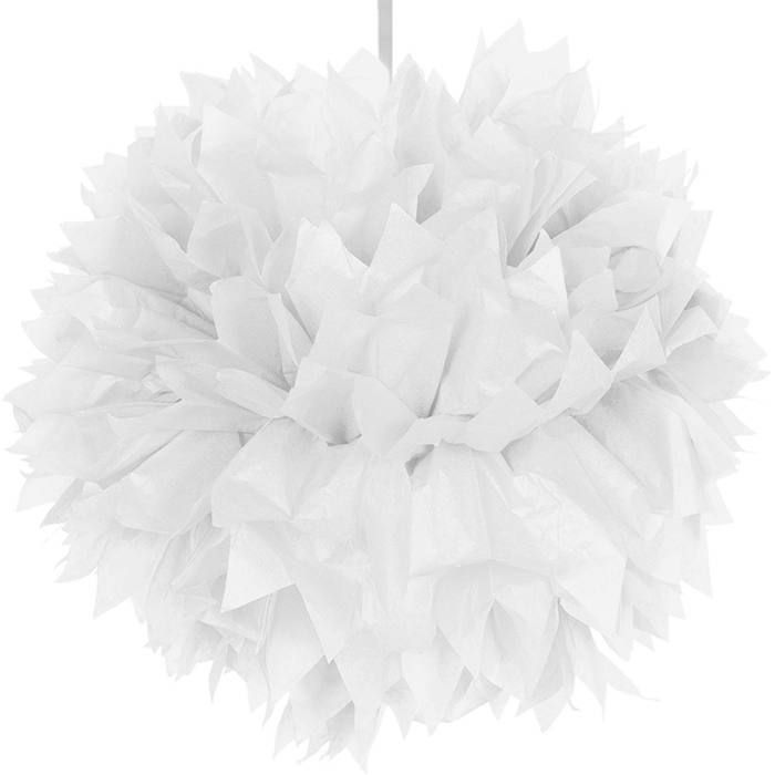 Weißer Pompom - 30 cm