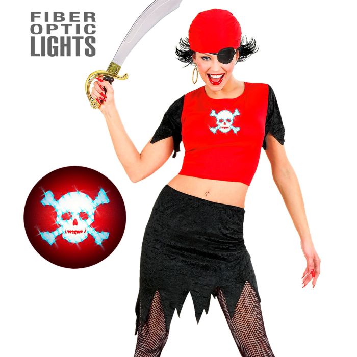 Leuchtendes Piratenmädchen-Kostüm für Damen