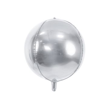 Metallischer Silber Folienballon - Ø40 cm