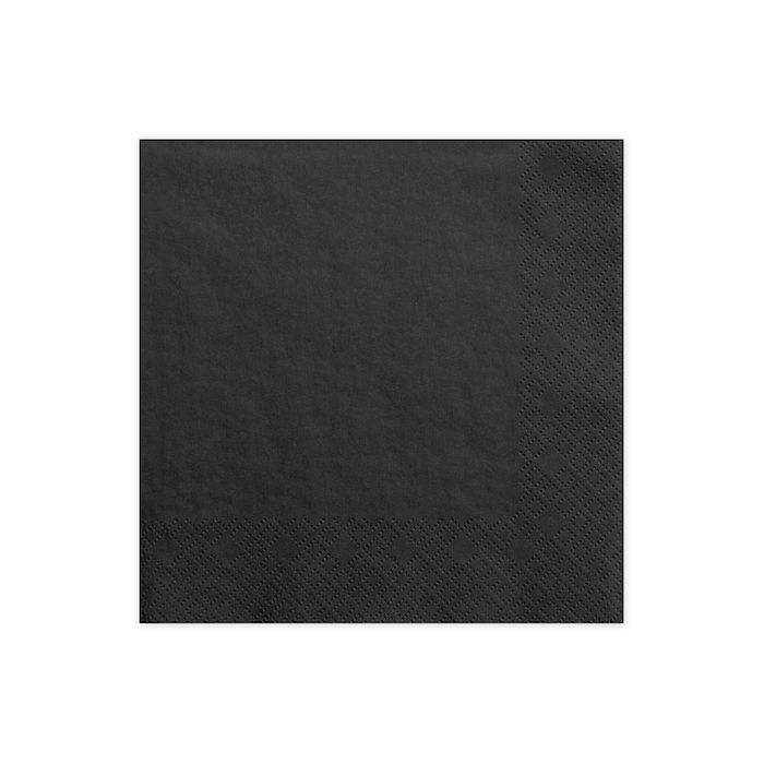Schwarze 3-Lagige Servietten 20x - 33 x 33 cm
