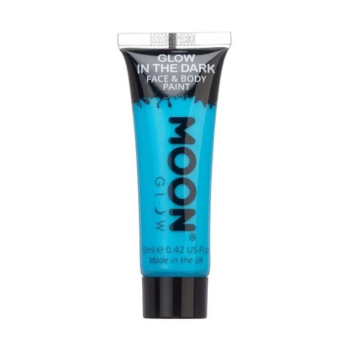 Selbstleuchtende Gesicht- und Körpermalerei Blau 12 ml Moon Creations