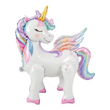 Einhorn 3D Folieballon mehrfarbig - 68x57 cm