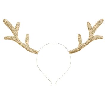Rentiergeweih-Haarband - Gold