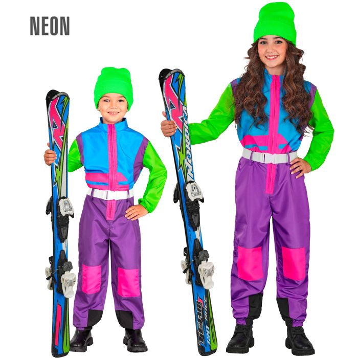 Bunte Neon-Skijacke für Kinder