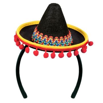 Mexikanischer Sombrero-Haarreif mit Fransen