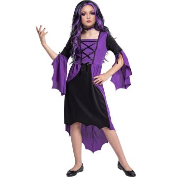 Lila Vampirrobe für Mädchen