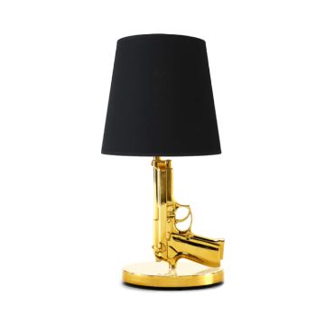 Pistol Tischlampe Gold 23,5x46 cm