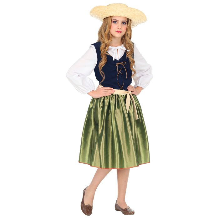 Mittelalterkleid für Mädchen mit Gürtel