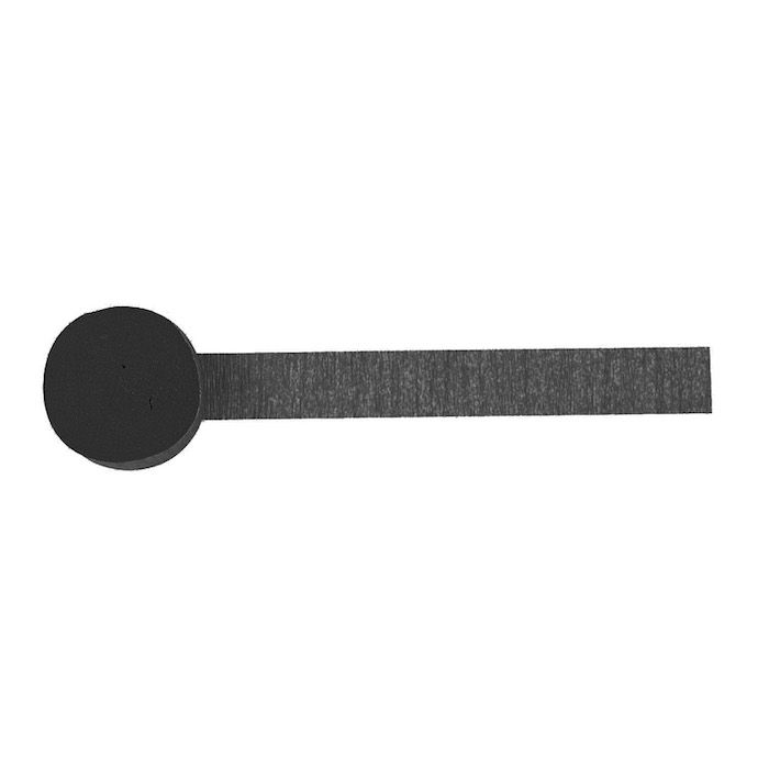 Schwarzer Krepp-Streamer - 24 Meter