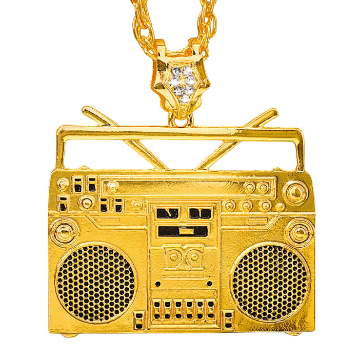 Ghettoblaster Gold Halskette - 75 cm
