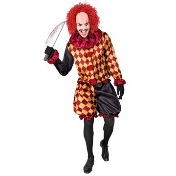 Harlekin Gruselclown-Kostüm für Männer