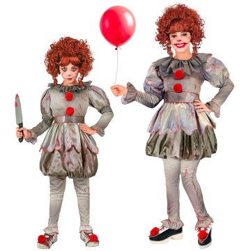 Gruselig Clownskleid für Mädchen