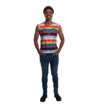 Regenbogenfarbiges Pride- Tanktop