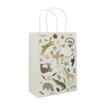 Geschenktüten mit Zoo-Motiven 6x - 27x20 cm